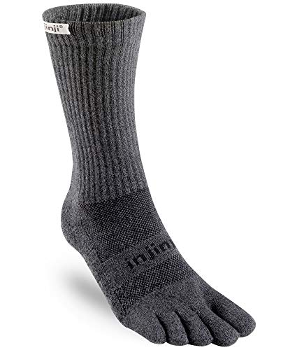 Injinji Trail Mid Weight Crew Xtralife, Calze Dita Uomo, Granite XL