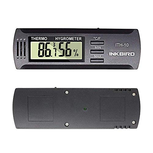 Inkbird ITH-10 Mini Portatil Medidor Temperatura Humedad,LCD Monitor Termómetro Higrómetro Digital para Nevera,Suelo,Cigarro,Humidor,Invernadero