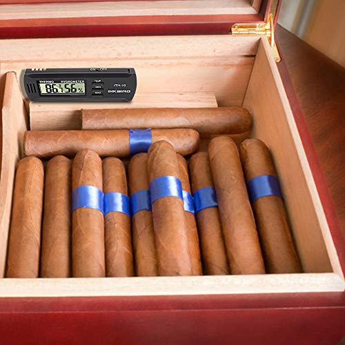 Inkbird ITH-10 Mini Portatil Medidor Temperatura Humedad,LCD Monitor Termómetro Higrómetro Digital para Nevera,Suelo,Cigarro,Humidor,Invernadero