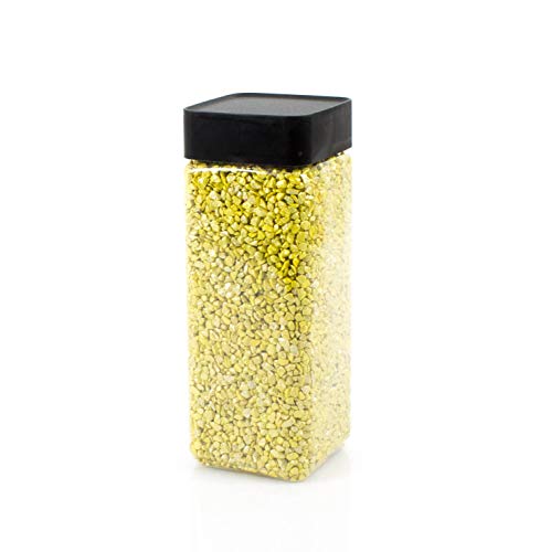 INNA-Glas Granulado Decorativo - Piedras Decorativas ASLAN, Amarillo Brillante, 3-8mm, 605ml Bote, Producido en Alemania - Piedrecitas de Colores