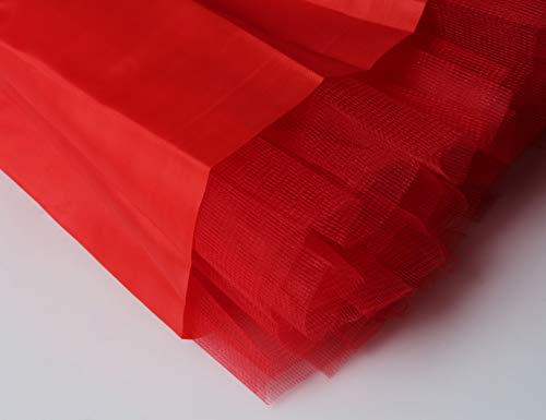 InnoBase Tutu Falda de Mujer Falda de Tul 50's Short Ballet 3 Capas Accesorios de Vestimenta de Baile para Mujeres Niñas 8 Colores (Rojo)