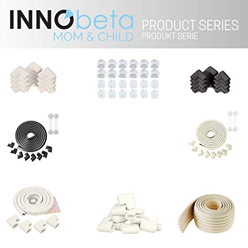 Innobeta Juego de 12 Protector Esquinas Bebes para Esquinas y Bordes de Muebles, Extra Gruesos Protector Mesa Bebe, Seguridad Infantil en el Hogar(Blanco)