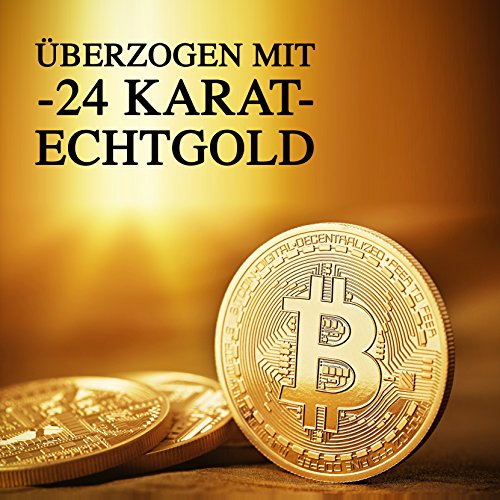 innoGadgets Medalla Bitcoin física recubierta de oro auténtico de 24 quilates. En un cofre noble para una verdadera pieza de coleccionista