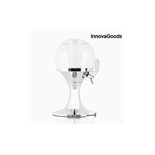 InnovaGoods Ball Dispensador de Cerveza Refrigerante, PMMA, Plateado, 24x24x42 cm