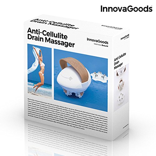 InnovaGoods IG114871 - Masajeador anticelulitico electrico con 2 cabezales, 9 W