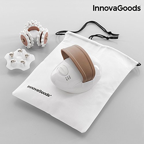 InnovaGoods IG114871 - Masajeador anticelulitico electrico con 2 cabezales, 9 W