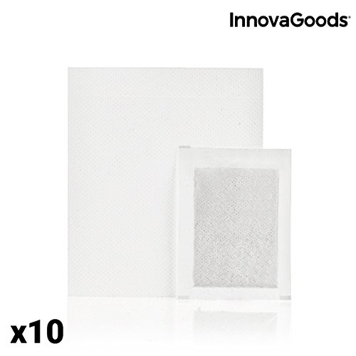 InnovaGoods IG814977 - Parches Desintoxicantes para pies (Pack de 10), Blanco