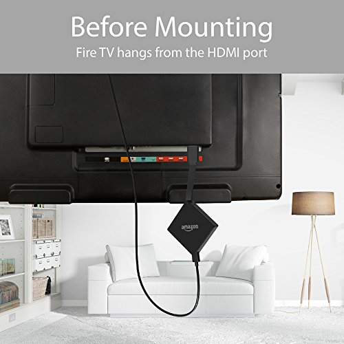 Innovelis totalmount Soporte para Amazon Fire TV con 4 K Ultra HD | con Inteligente térmica Gestión y HDMI Cable de extensión de 0,6 m, 3 Posibilidades de fijación, Negro