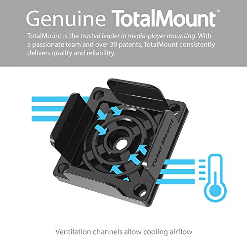 Innovelis totalmount Soporte para Amazon Fire TV con 4 K Ultra HD | con Inteligente térmica Gestión y HDMI Cable de extensión de 0,6 m, 3 Posibilidades de fijación, Negro