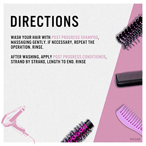 Inoar Dúo Pos Progress Champú y Acondicionador Alisado de Queratina - 1 Pack