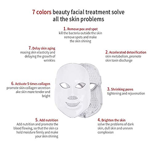 Instrumento De Belleza De Película De Color LED Instrumento De Belleza De La Piel Fotón Casero Rejuvenecimiento De La Piel Instrumento De Belleza Instrumento De Belleza De Luz De Siete Colores