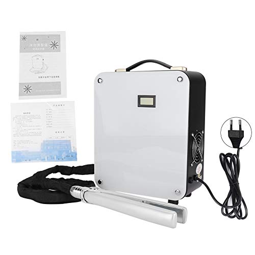 Instrumento para el cuidado del cabello, máquina de congelación de luz azul de escritorio para la tintura al vapor Daños Encerado Reparación de peluquería(EU Plug)