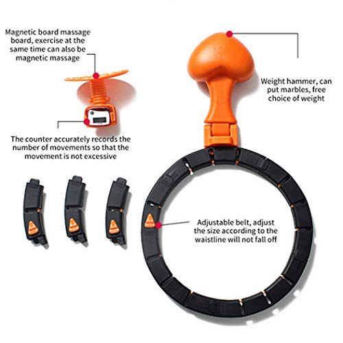 Inteligente del aro de Hula casero del Entrenamiento, con el conteo automático sin caída y tamaño Ajustable del aro de Hula, Pesas Quema de Grasa sin Esfuerzo Hula Hoop, de Home Fitness Delgado