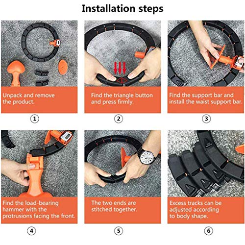 Inteligente del aro de Hula casero del Entrenamiento, con el conteo automático sin caída y tamaño Ajustable del aro de Hula, Pesas Quema de Grasa sin Esfuerzo Hula Hoop, de Home Fitness Delgado