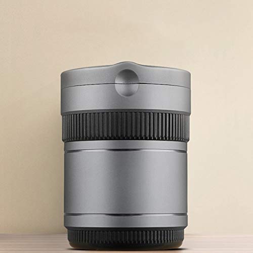 Interior Ceniceros Aleación de Aluminio Cenicero de Coche Diseño de cámara Cigarrillo Cigarro Ceniza de Humo Portavasos Taza de Almacenamiento con luz LED Accesorios for automóviles Ceniceros