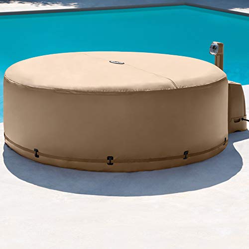 Intex 28474 Hinchable Burbujas con cobertor Full SPA, Beige, 4 Personas