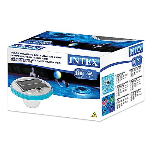 Intex 28695 - Luz LED flotante de carga solar para piscinas