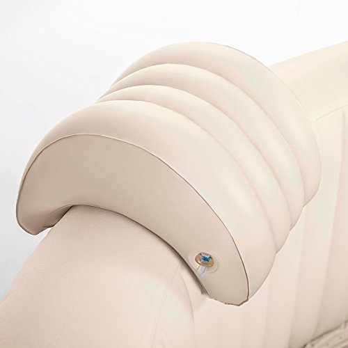 Intex 55000 - Pack de 2 cartuchos SPA tipo S1, altura de 7.5 cm y diámetros de 10.8/4 cm + 28501 - Almohada hinchable para Spa, color Beige, 39 x 30 x 23 cm
