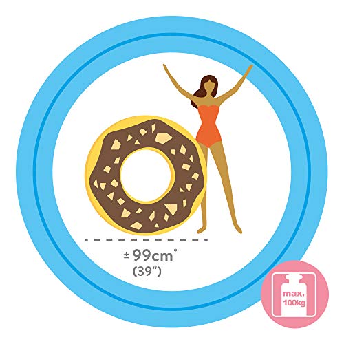 Intex 56262NP - Rueda hinchable Donut chocolate 114 cm diámetro