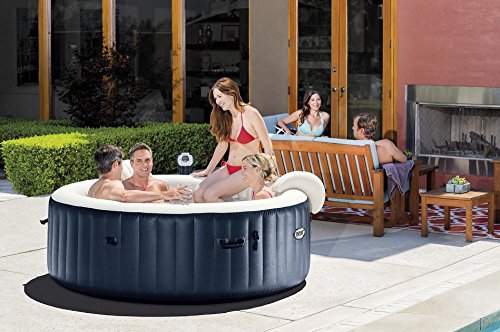 Intex Purespa SPA de Masaje de Burbujas, Jacuzzi Inflable para 6 Personas con Luces LED