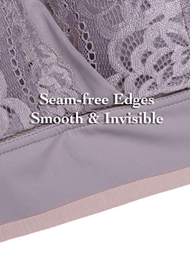 Intimate Portal Mujer Gemma Sujetador de Encaje sin Aro Sujetador de Copa Suave y Ligeramente Acolchado Marrón 90A 90B / Label L