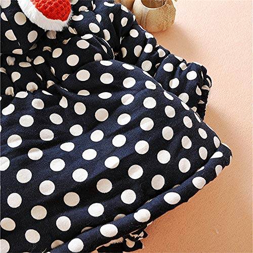 Invierno Abrigos Bebe Niña 1-5 años Niñas Lunares Chaqueta con Capucha de Oreja de Conejo Lindo Parkas Abrigo de Algodon