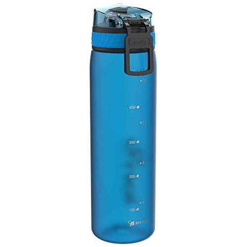 Ion8 Botella Agua Sin Fugas, Sin BPA, 500ml, Azul