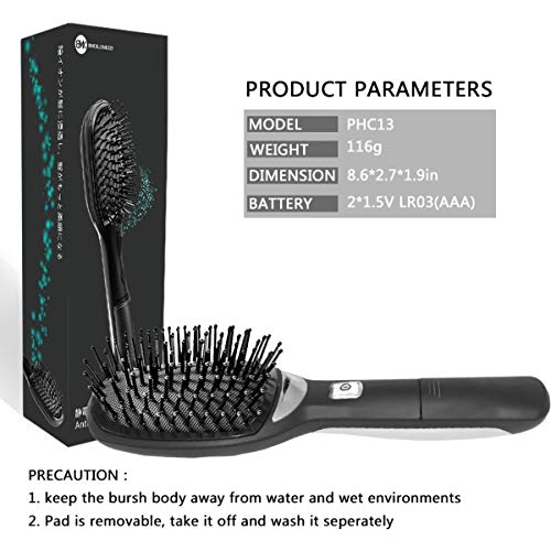 Ionic Cepillo de pelo para desenredar, antiestático, curvado, ventilado, cepillo para desenredar el pelo, peinetas para mujeres con cepillo de ventilación de pelo largo grueso y fino rizado y enredado