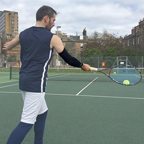 Ionocore Mangas de Compresion Brazos - Mangas para el Antebrazo Unisex Proteccion de Brazo, Articulaciones, Alivio y Recuperación del Dolor, Ideal para el Codo de Tenista. MEDIANO: 10.5"-12"