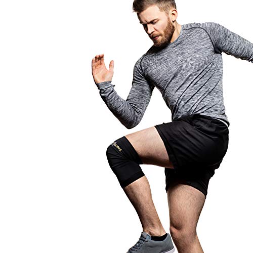 Ionocore® Soporte de Rodilla Rodillera de Protección de Rótula, Menisco y Ligamento - Alivia Dolor de Articulaciones para Levantamiento de Pesas, Sentadillas, Saltos y Corridas - Talla M- 39-43cm