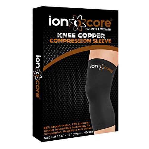 Ionocore® Soporte de Rodilla Rodillera de Protección de Rótula, Menisco y Ligamento - Alivia Dolor de Articulaciones para Levantamiento de Pesas, Sentadillas, Saltos y Corridas - Talla M- 39-43cm