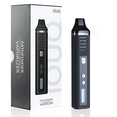 IOUQ Vaporizador de hierbas secas Pathfinder Vaporizador de hierbas portátil Batería grande de 2200 mAh Control de temperatura Pantalla de cristal líquido Evaporador de hierbas Fácil de usar (negro)