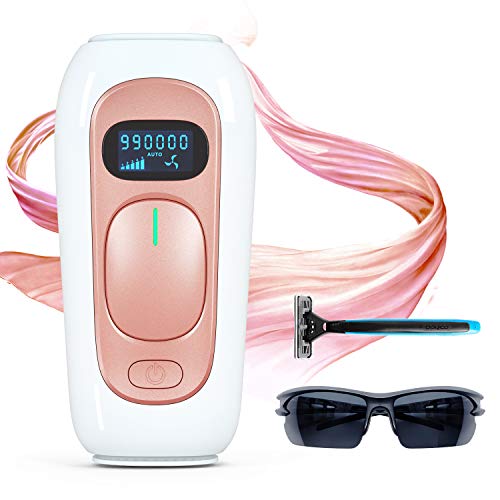 IPL Depiladora de Luz Pulsada, 990,000 Flashes Dispositivo de Depilación Láser Depilatorio Permanente e Indoloro Axila Biknilina Pierna Cuerpo para Mujer Usar el Hogar