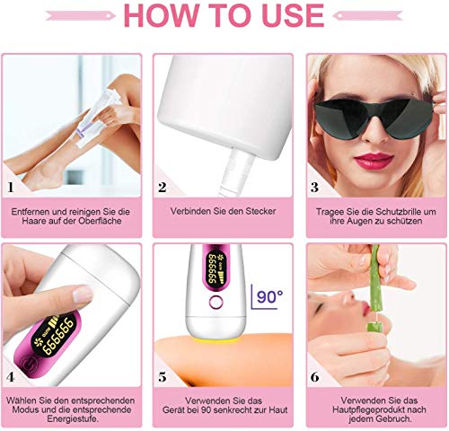 IPL Depiladora Luz Pulsada, 2020 Última Generación Depilación por Luz Pulsada 999,999 Pulsaciones Depilación Permanente para Cara y Cuerpo, Unisex