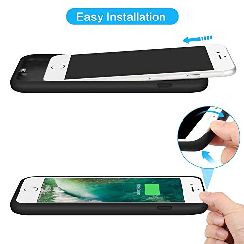 iPosible Funda Batería para iPhone 7/8/6/6s 6000mAh[2019 Versión Actualización] Funda Cargador Portatil para iPhone 6/6S/7/8 Batería Externa Recargable Carcasa Batería [4.7 Pulgadas]