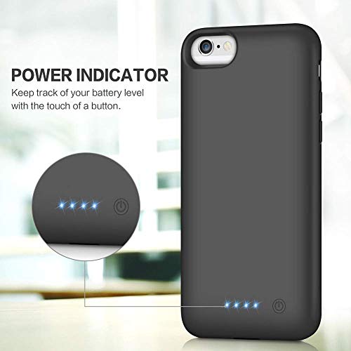 iPosible Funda Batería para iPhone 7/8/6/6s 6000mAh[2019 Versión Actualización] Funda Cargador Portatil para iPhone 6/6S/7/8 Batería Externa Recargable Carcasa Batería [4.7 Pulgadas]