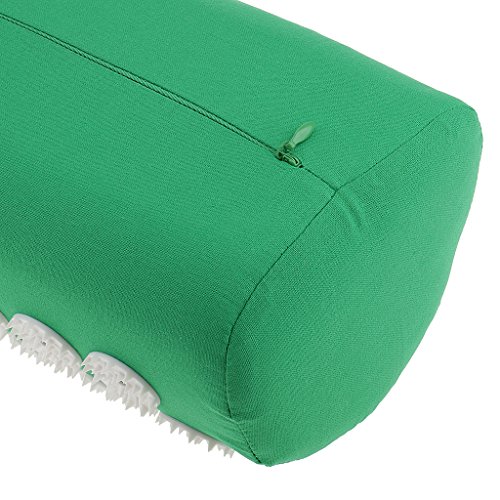 IPOTCH Almohada Profesional De Acupresión Cuello De Tejido Profundo Masajeador De Estrés Muscular Herramienta De 15x4 Pulgadas Ayuda Para Dormir Bien - Verde