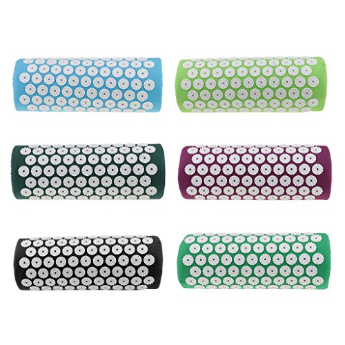 IPOTCH Almohada Profesional De Acupresión Cuello De Tejido Profundo Masajeador De Estrés Muscular Herramienta De 15x4 Pulgadas Ayuda Para Dormir Bien - Verde