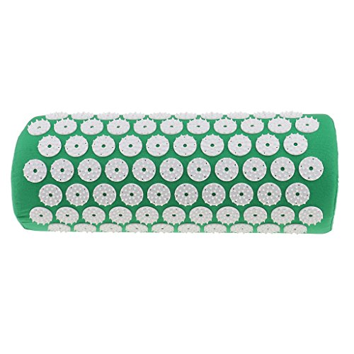 IPOTCH Almohada Profesional De Acupresión Cuello De Tejido Profundo Masajeador De Estrés Muscular Herramienta De 15x4 Pulgadas Ayuda Para Dormir Bien - Verde