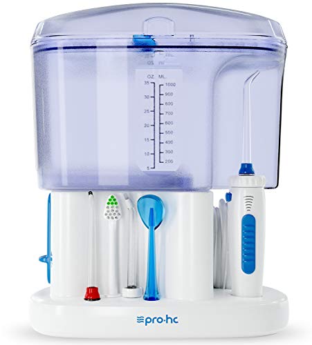 Irrigador Bucal o Dental Premium Pro-HC Water System . Limpieza e Higiene Bucal Profesional . 11 Cabezales Multifunción . 5 Niveles De Potencia 1100 Ml De Capacidad . 4 Meses de Garantía Adicional