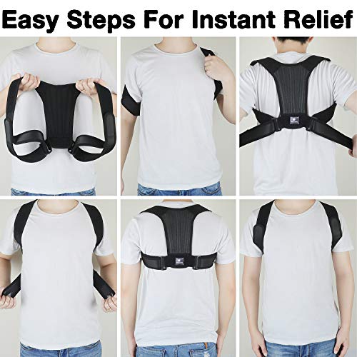 isermeo Corrector de Postura, Reflectantes Postura de Banda, Ajustable Postura Trainer Transpirable Hombro Espalda Postura - Vendaje para Hombre y Mujer, y Niños