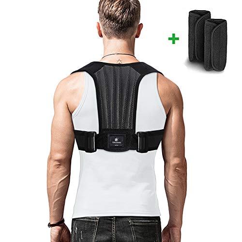 isermeo Corrector de Postura, Reflectantes Postura de Banda, Ajustable Postura Trainer Transpirable Hombro Espalda Postura - Vendaje para Hombre y Mujer, y Niños
