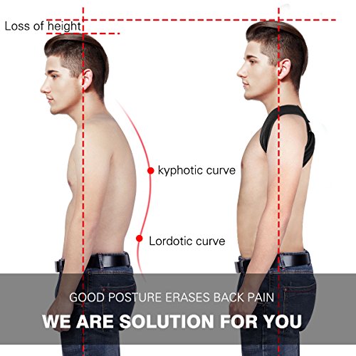 isermeo Corrector Postura Espalda, Espalda Recta Soporte Hombros, Correctores Postural Faja, Corregir Postura Sentado Enderezar para Mujer e Hombres, Posture Corrector Aliviar la Joroba