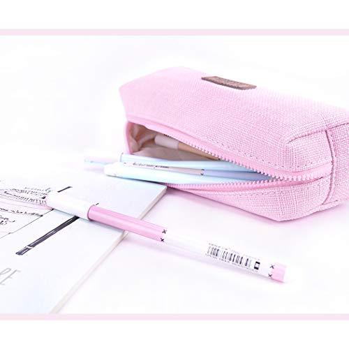 iSuperb Estuche Escolar Estudiantes Bolsa para Lapices Adolescentes Papelería Bolsa Caso Plumier Pencil Case para Niñas Colegio Color Sólido 19,8 X 8 X 5cm