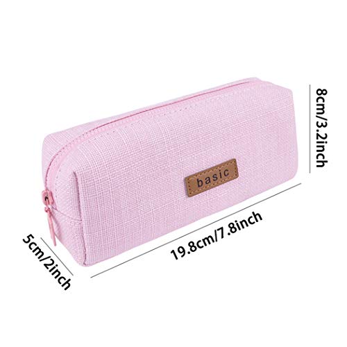 iSuperb Estuche Escolar Estudiantes Bolsa para Lapices Adolescentes Papelería Bolsa Caso Plumier Pencil Case para Niñas Colegio Color Sólido 19,8 X 8 X 5cm
