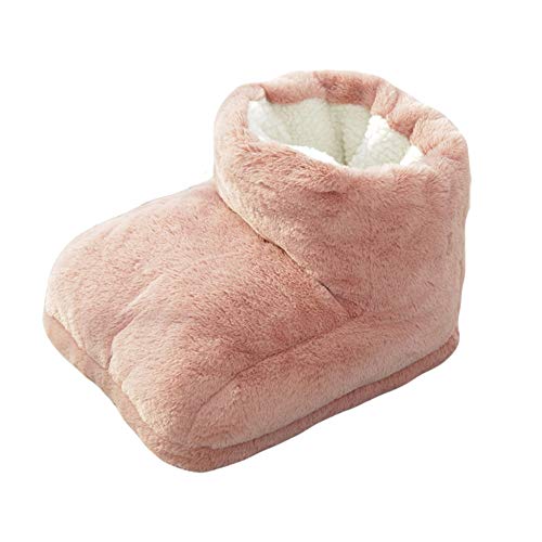 Iswell Calientapiés eléctrico de interior, zapatos de felpa con calefacción Fluffy Calentadores USB Calentadores de pies Calentadores de pies Herramientas y almohadilla térmica