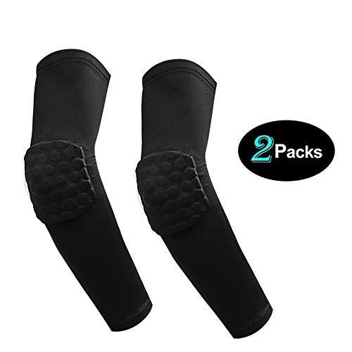IULONEE Protección de Apoyo para el Codo 1 par Deportivo Protector de Codo Cojines Mangas del Brazo (M)