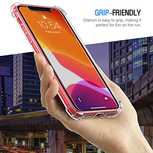 ivoler Funda para iPhone 11 6.1 Pulgadas + [3 Unidades] Cristal Templado Protector de Pantalla, Ultra Fina Silicona Transparente TPU Carcasa Protector Airbag Anti-Choque Anti-arañazos Caso