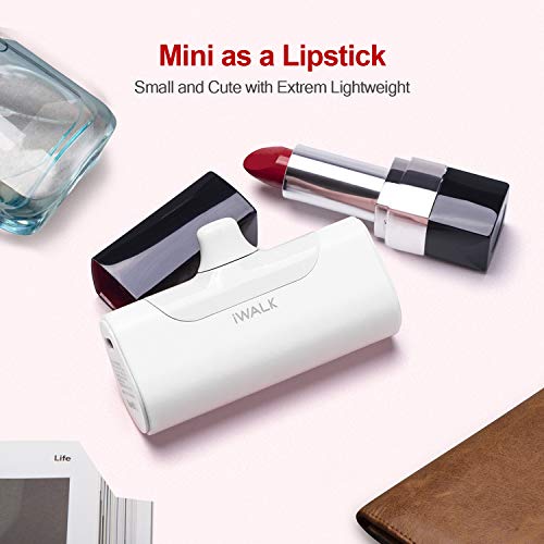 iWALK Mini Cargador Portátil, Banco de Energía Ultra Compacto de 4500 mAh, Batería Externa Pequeña y Linda Compatible con iPhone 11 Pro/XS MAX/XR/X / 8/7/6 / Plus,AirPods y Más