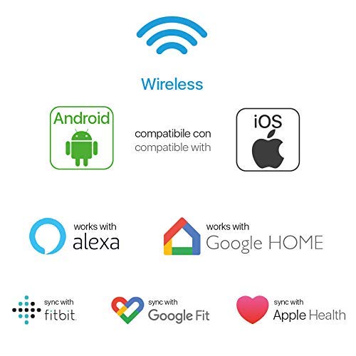 iWellness - Báscula de presión digital con Bluetooth, medición precisa de peso, masa muscular, masa muscular, BMI, masa ósea para dispositivos iOS y Android, 13 funciones
